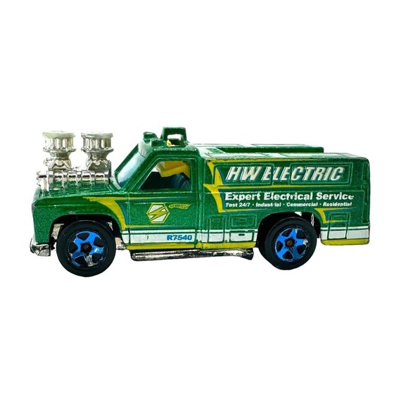 VTG 1974 Hot Wheels HW Electric Service Truck Green Mattel - Picture 1 of 6
